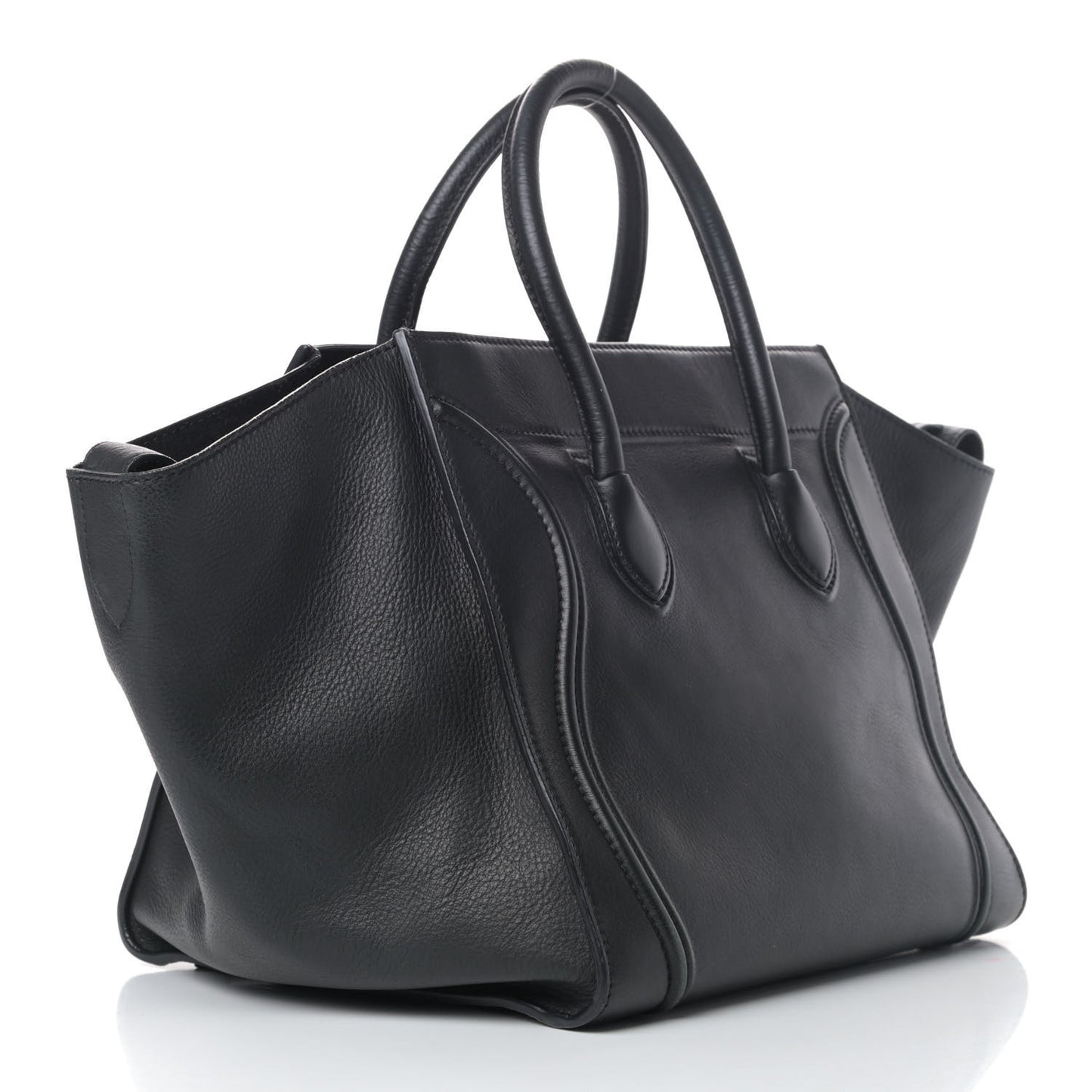 Supple Calfskin Medium Phantom Luggage Black