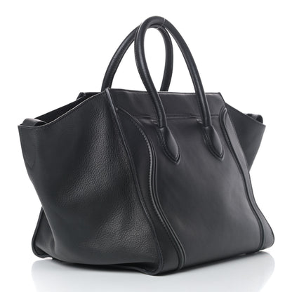 Celine Supple Calfskin Medium Phantom Luggage Black 2 of 7