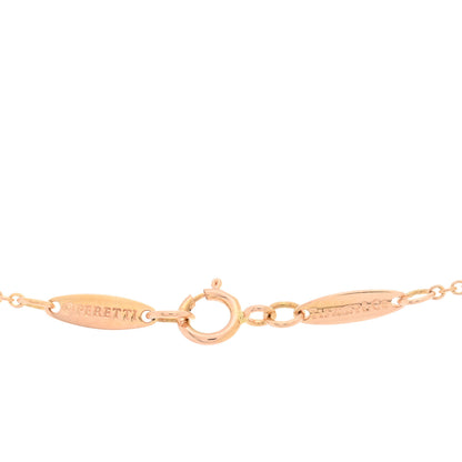 Tiffany 18K Rose Gold Diamond .03ct Elsa Peretti Diamonds by the Yard Pendant Necklace 3 of 3