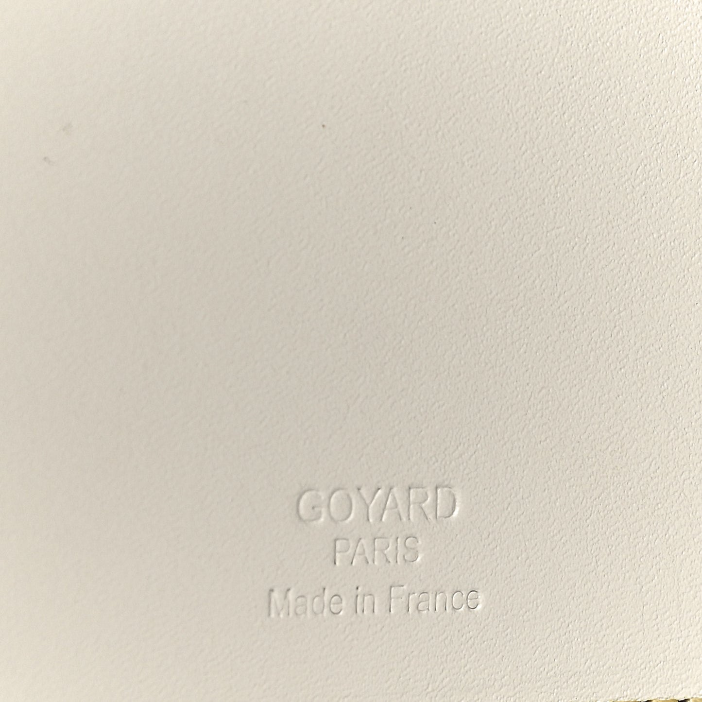 Goyardine Richelieu Wallet White