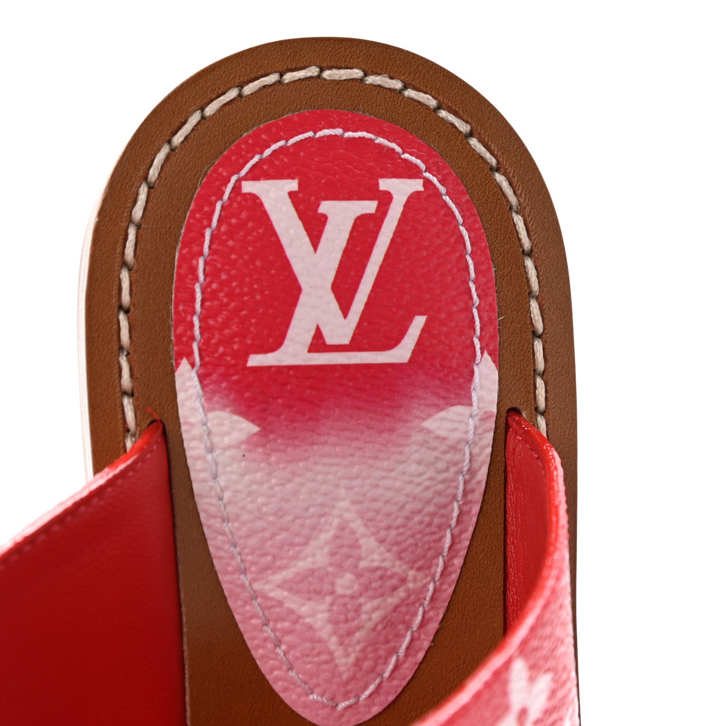 Monogram Escale Palma Sandals 37.5 Rouge