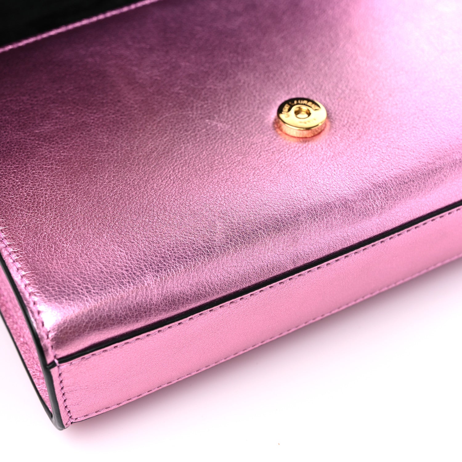 Saint Laurent Metallic Calfskin Small Classic Monogram Kate Tassel Satchel Pink 10 of 10