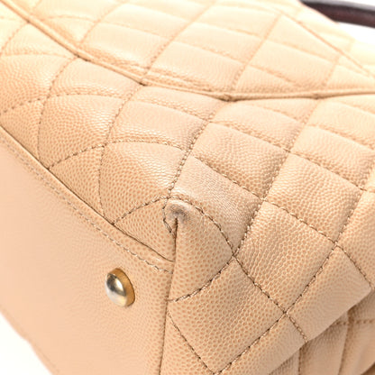 Chanel Caviar Lizard Embossed Quilted Small Coco Handle Flap Beige 11 of 16