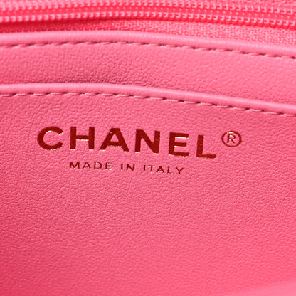 Chanel Lambskin Quilted Mini Top Handle Rectangular Flap Pink 6 of 8