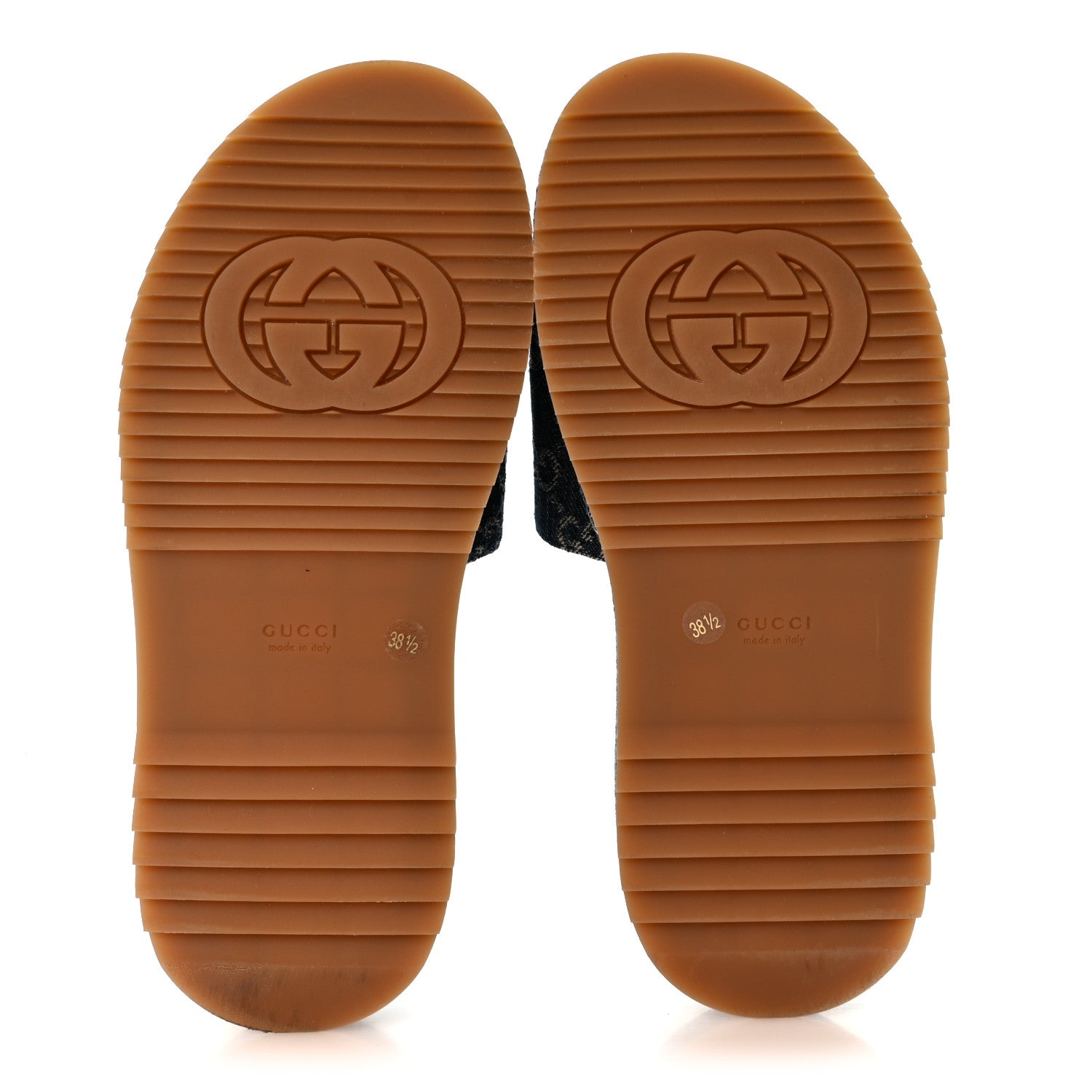 Gucci New Denim GG Monogram Angelina Platform 55mm Slide Sandals 38.5 Blue Tea 6 of 9