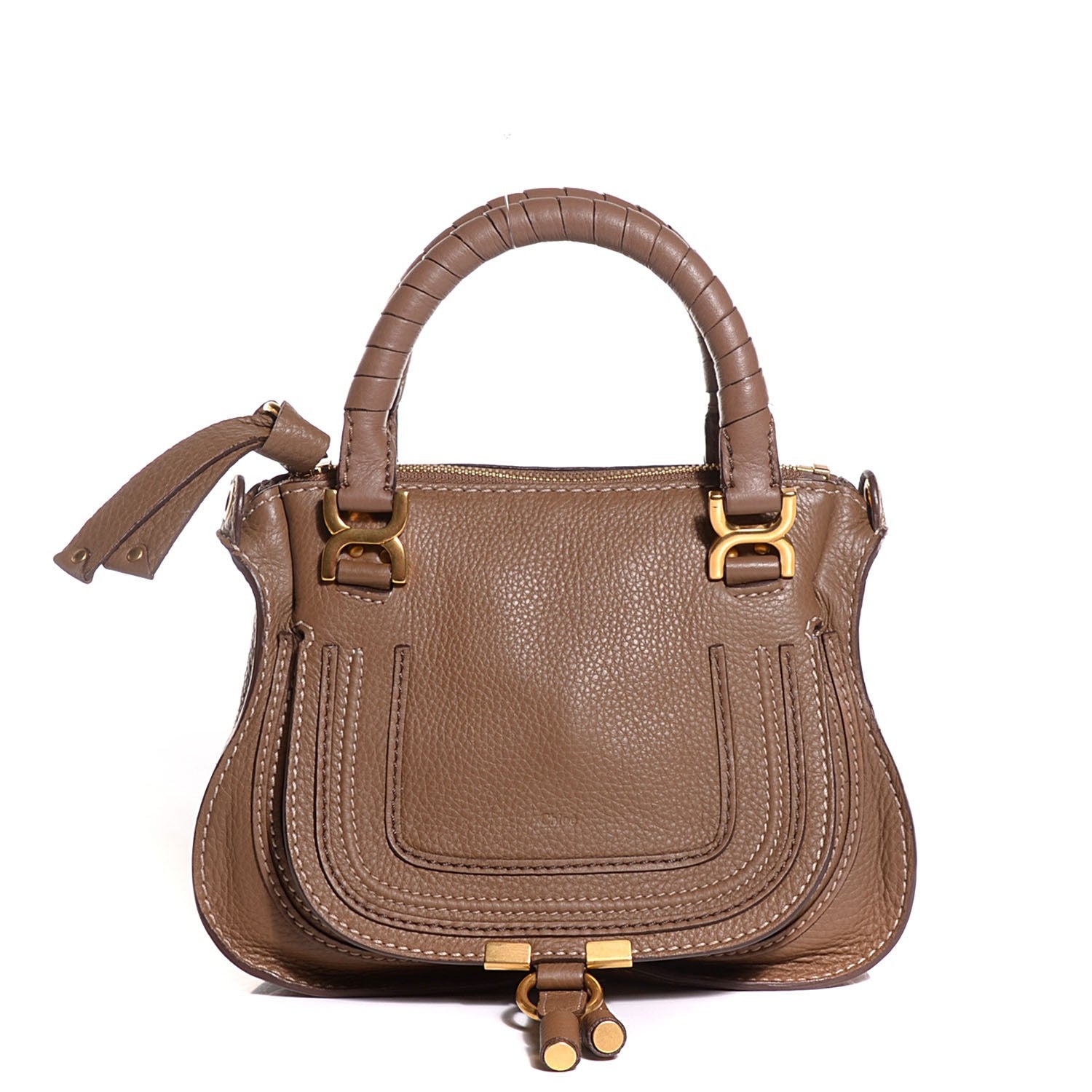 Chloe Calfskin Mini Marcie Satchel Khaki 1 of 8
