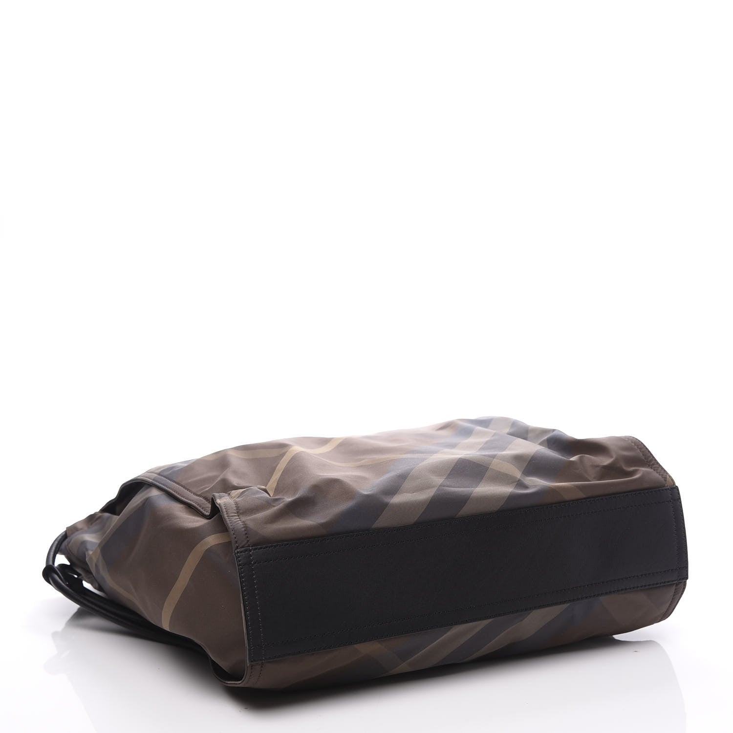 Burberry Nylon Check Small Buckleigh Packable Tote Birch Grey 3 of 10