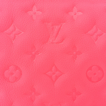Louis Vuitton Calfskin Embossed Monogram Coussin BB Rose Fluo 7 of 9
