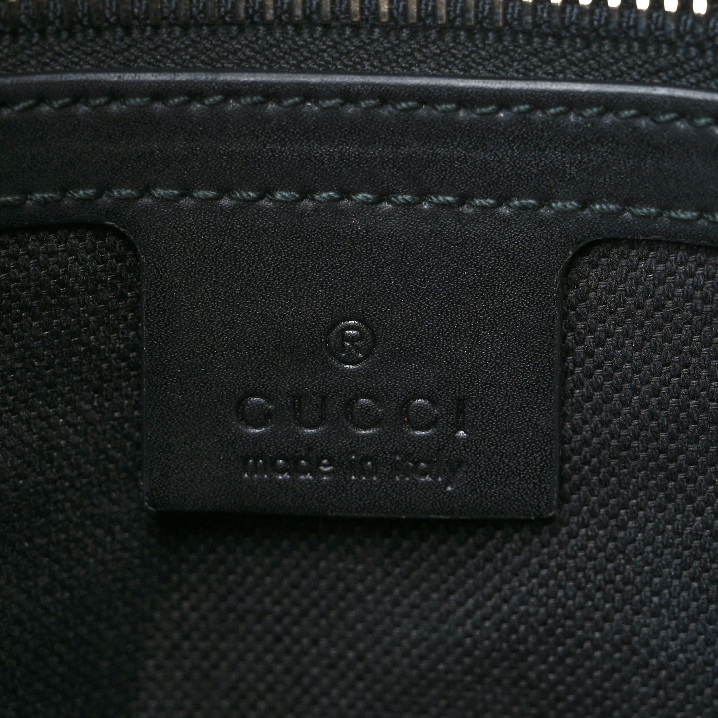 GG Supreme Monogram Appia Calfskin Web Flat Messenger Bag Black Grey