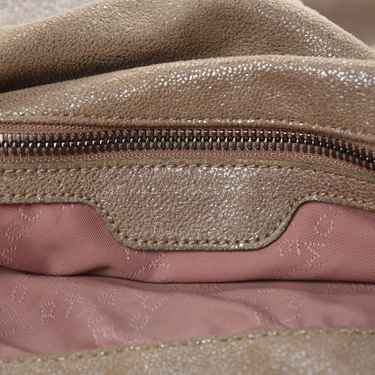Stella McCartney Shaggy Deer Falabella Small Fold Over Tote Taupe 6 of 10