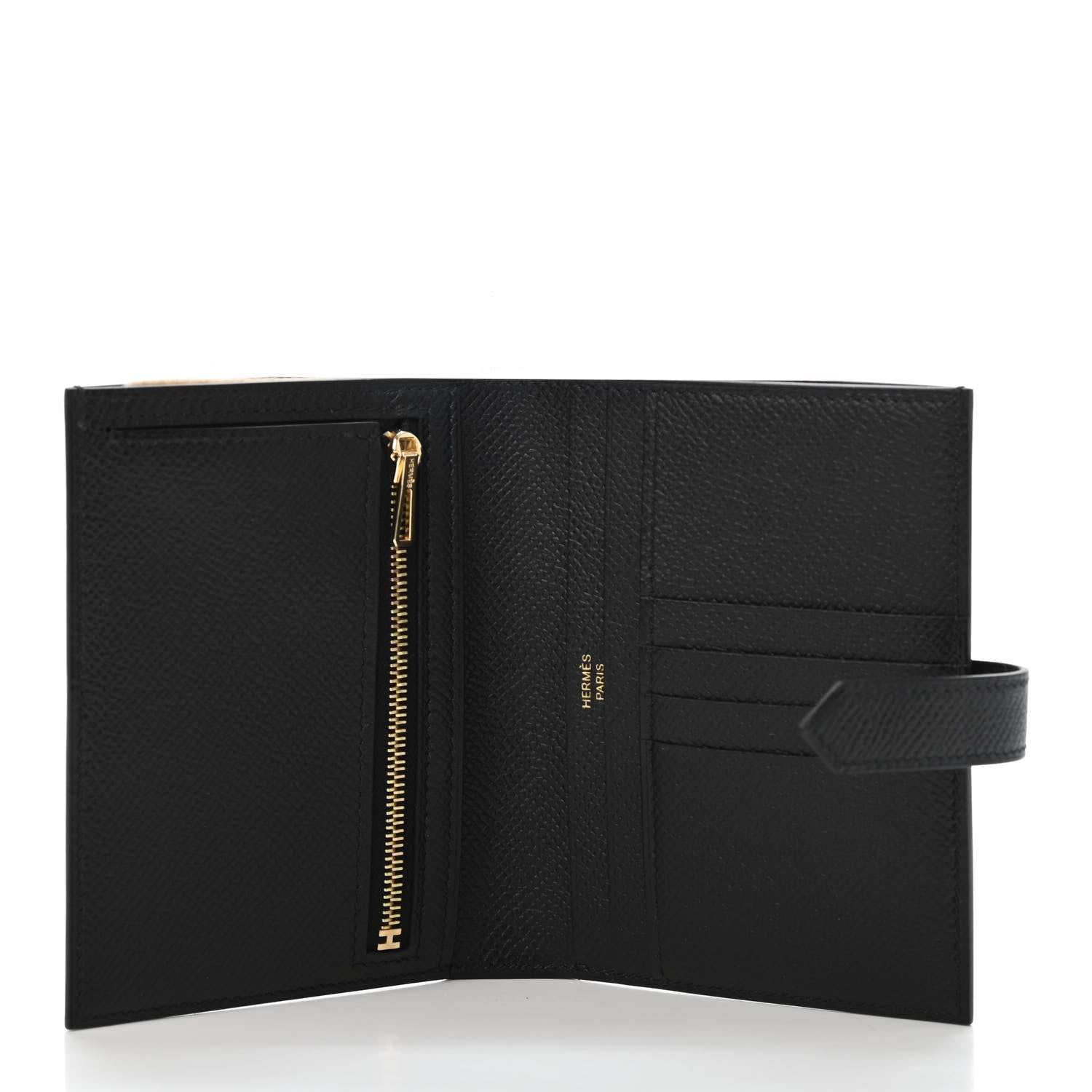 Hermes Epsom Bearn Compact Wallet Black 4 of 4