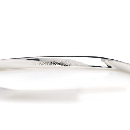 Tiffany Sterling Silver Frank Gehry Torque Square Hoop Earrings 3 of 3