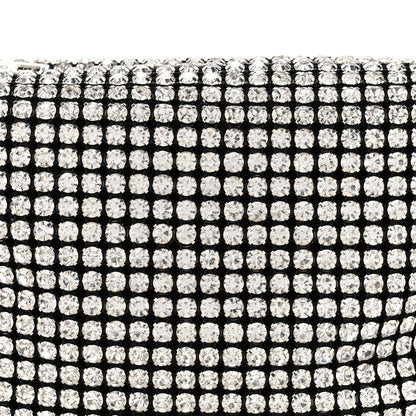 Alexander Wang Mesh Crystal Rhinestone Mini Heiress Pouch Black Silver 7 of 9