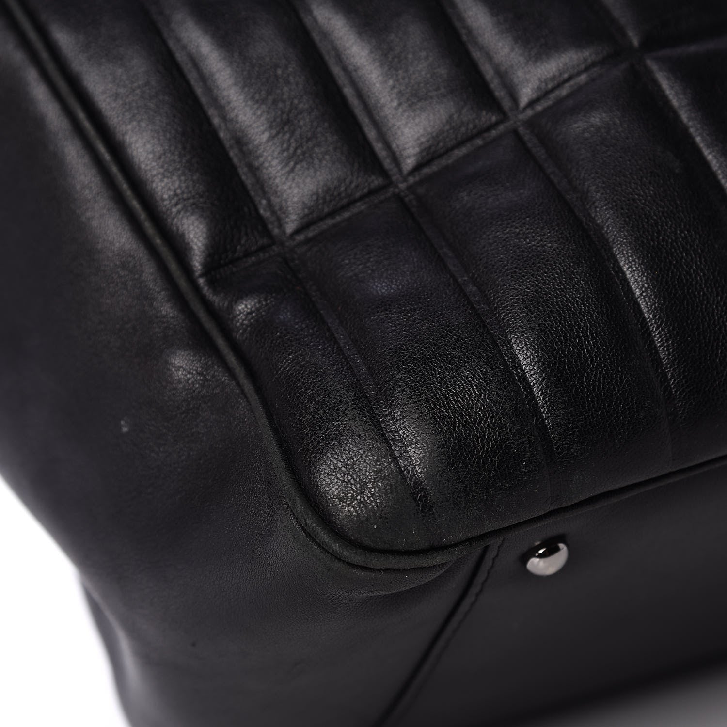 Chanel Calfskin Vertical Quilted Lax Shoulder Bag Black 10 of 16