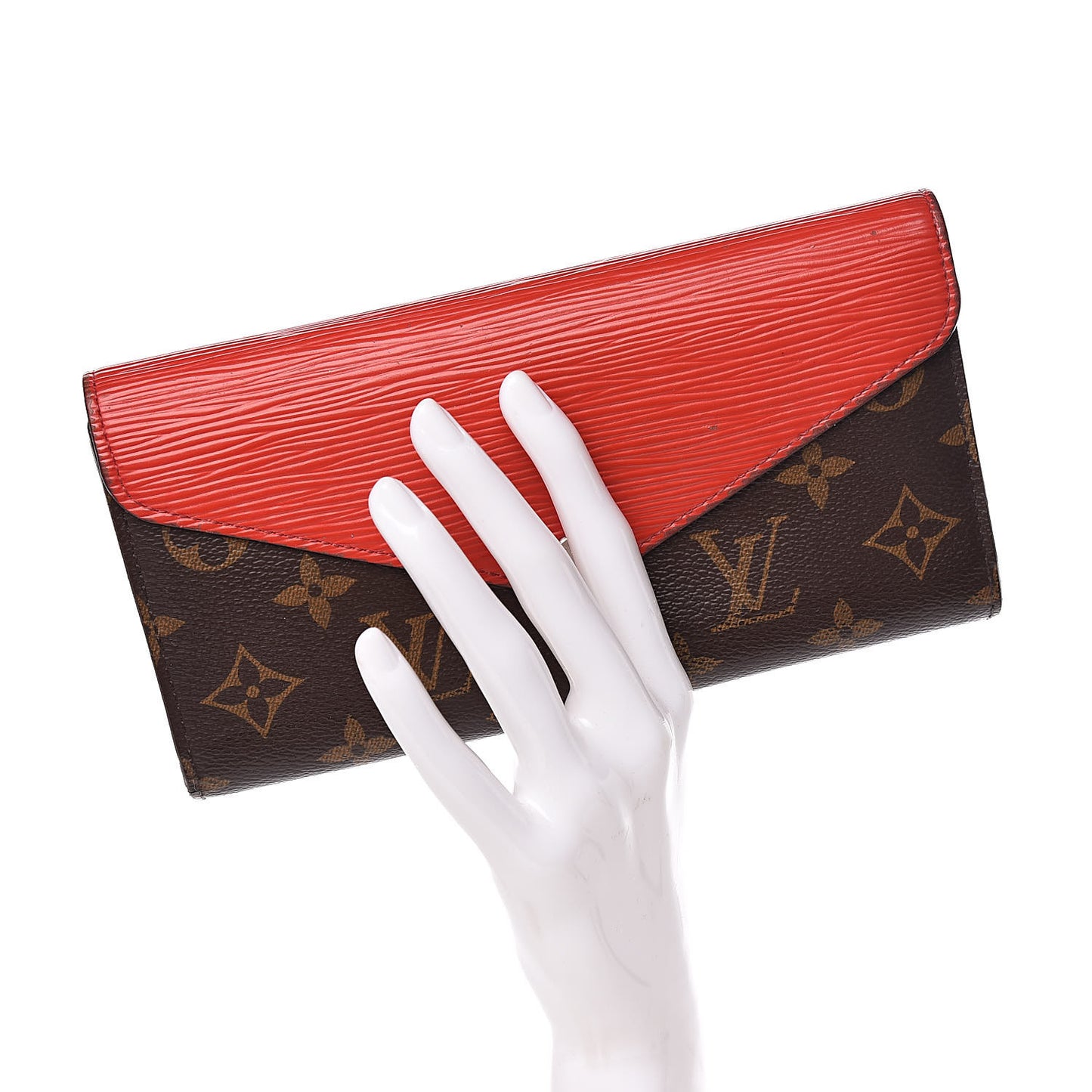 Monogram Epi Marie-Lou Long Wallet Coquelicot