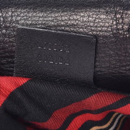 Gucci Calfskin Britt Tassel Shoulder Bag Black 7 of 10