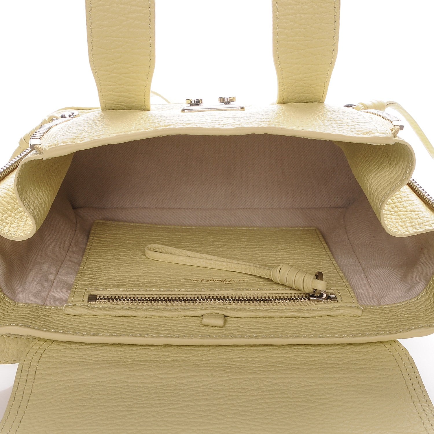 3.1 Phillip Lim 3.1 Textured Calfskin Mini Pashli Satchel Citron 5 of 7