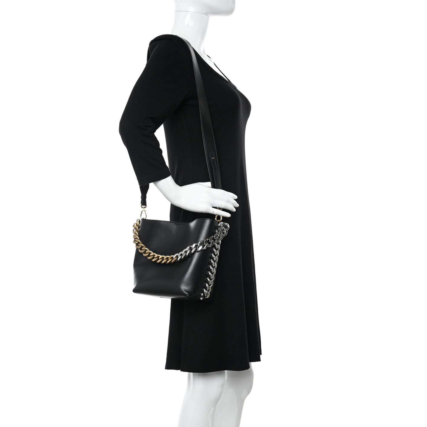 Eco Alter Nappa Frayme Bucket Bag Black