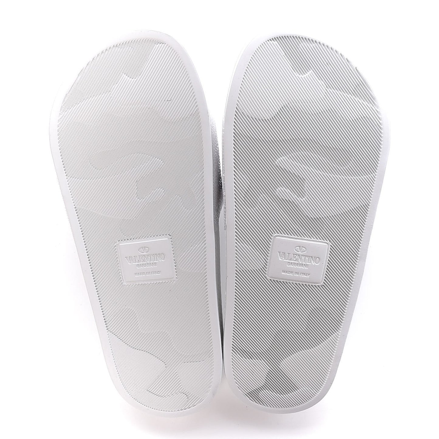 Rubber Swarovski VLTN Pool Slide Sandals 39 White