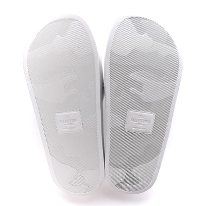 Valentino Garavani Rubber Swarovski VLTN Pool Slide Sandals 39 White 5 of 8