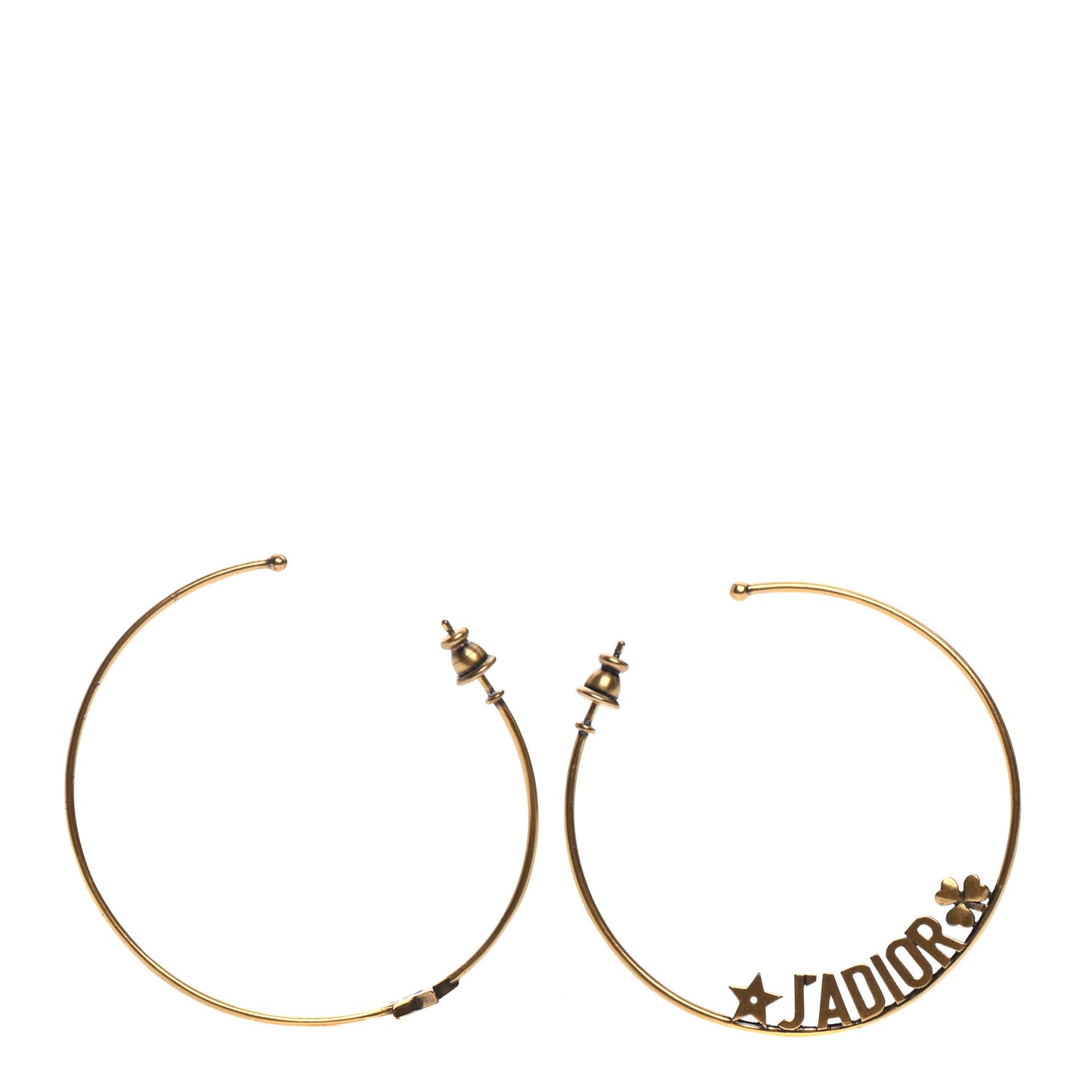 Metal J'Adior Hoop Earrings Aged Gold
