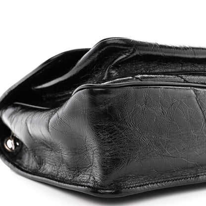 Saint Laurent Crinkled Calfskin Matelasse Monogram Medium Niki Chain Satchel Black 9 of 11