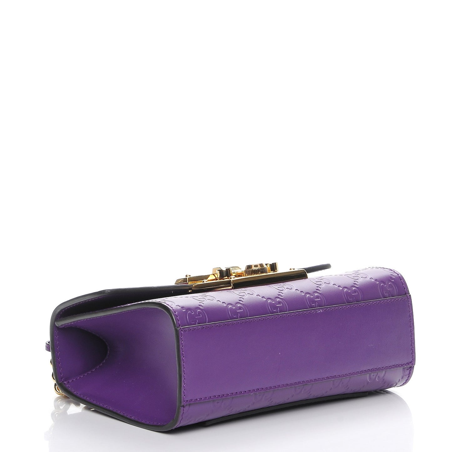 Guccissima Small Padlock Shoulder Bag Purple