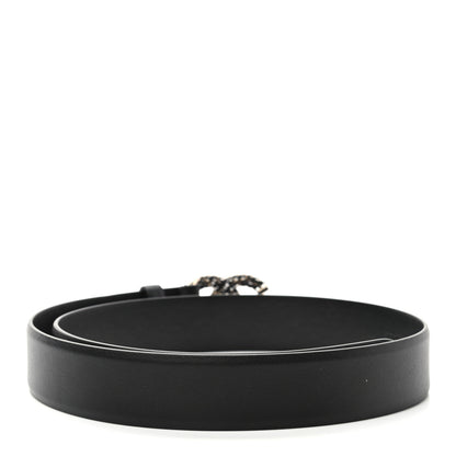 Chanel Calfskin Crystal CC Chain Belt 75 30 Black 2 of 8