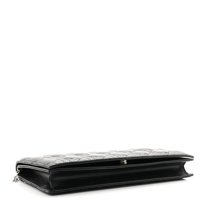 Christian Dior Lambskin Cannage Lady Dior Convertible Clutch Black 4 of 9