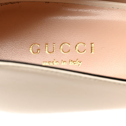 Gucci Malaga Kid GG Marmont Fringe Platform Loafer Pumps 38 Mystic White 7 of 8