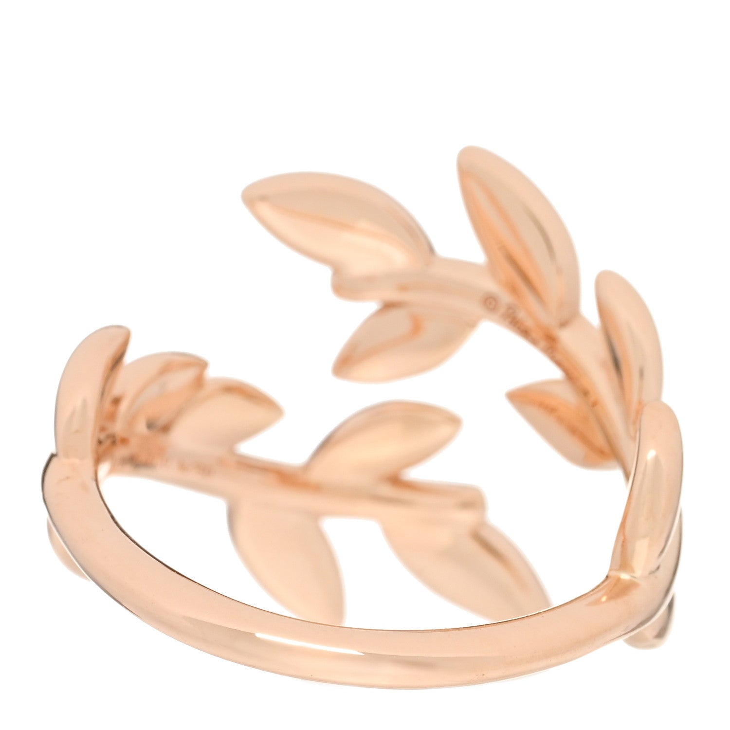 Tiffany 18K Yellow Gold Paloma Picasso Olive Leaf Bypass Ring 52 6 3 of 5