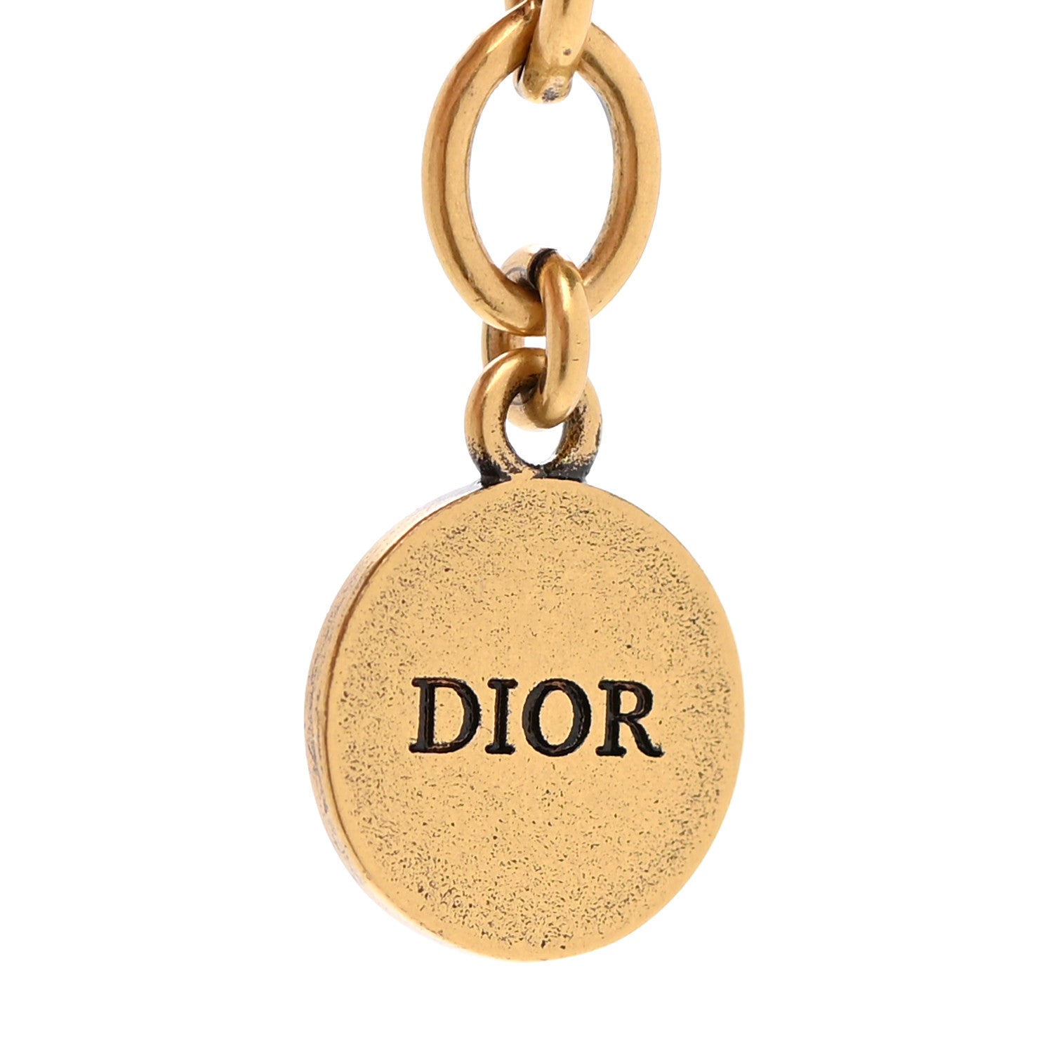 Christian Dior Metal Crystal J'Adior Laurier Choker Necklace Antique Gold 5 of 5