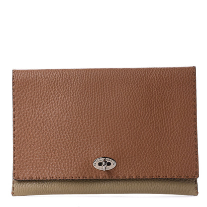 Fendi Cuoio Romano Selleria Bi-Color Clutch Mou Deserto 1 of 13