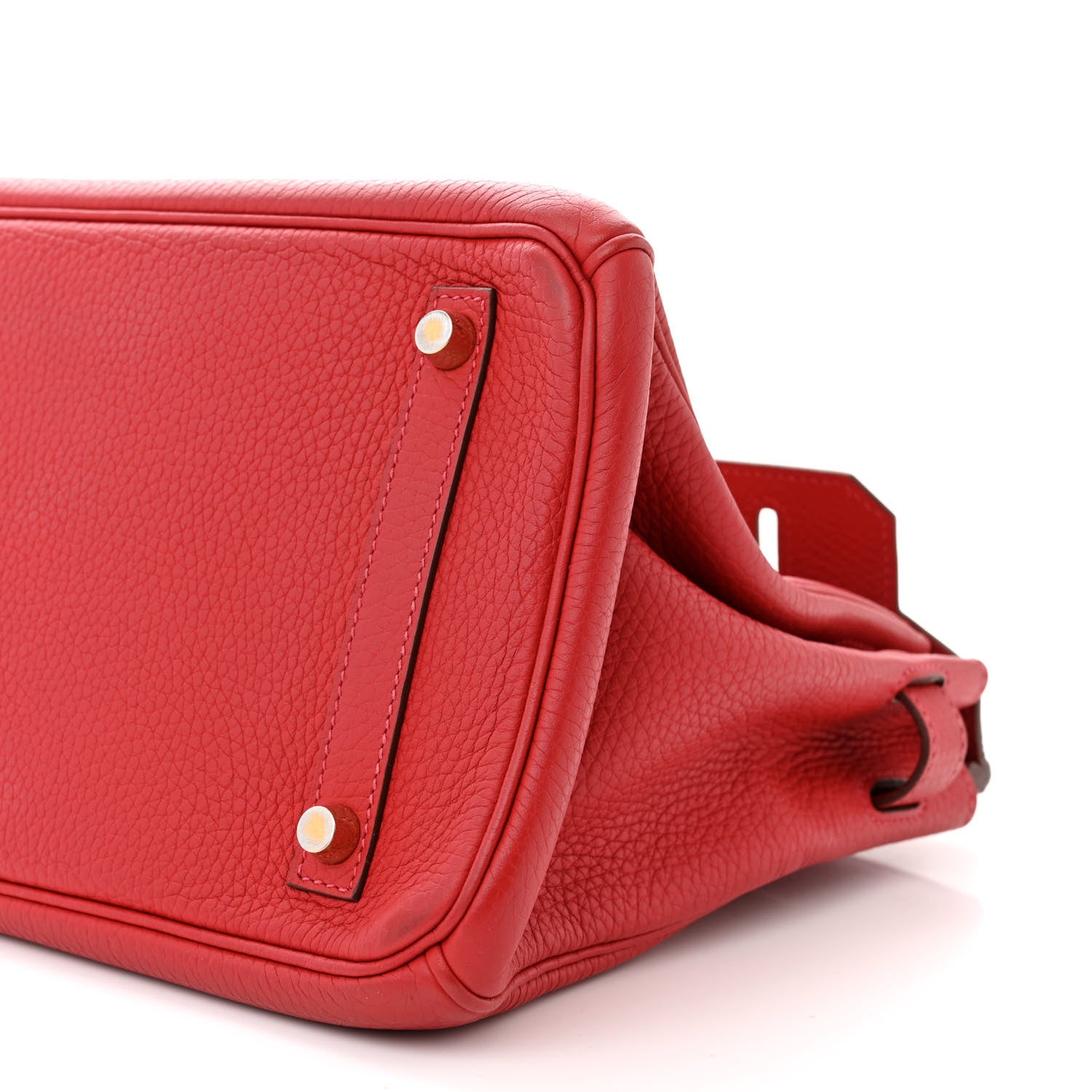 Hermes Taurillon Clemence Birkin 30 Rouge Casaque 10 of 10