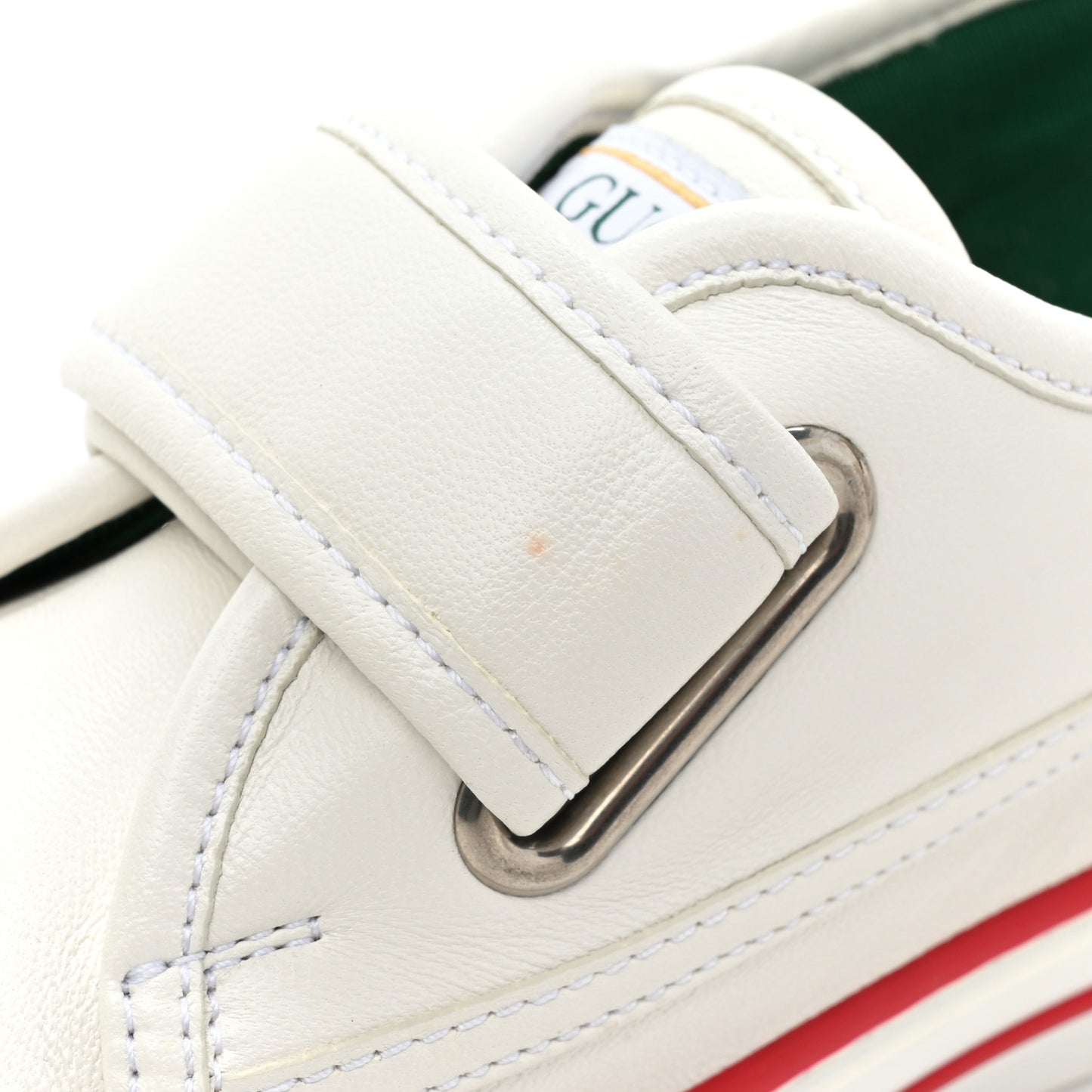 Glamour Glove Calfskin Web Womens 1977 Tennis Velcro Strap Sneakers 38 Great White