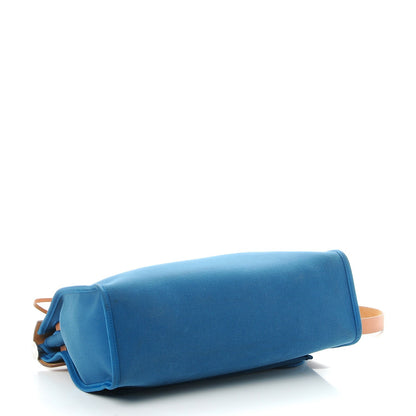 Hermes Vache Hunter Toile Herbag Zip 31 PM Bleu Natural 5 of 16