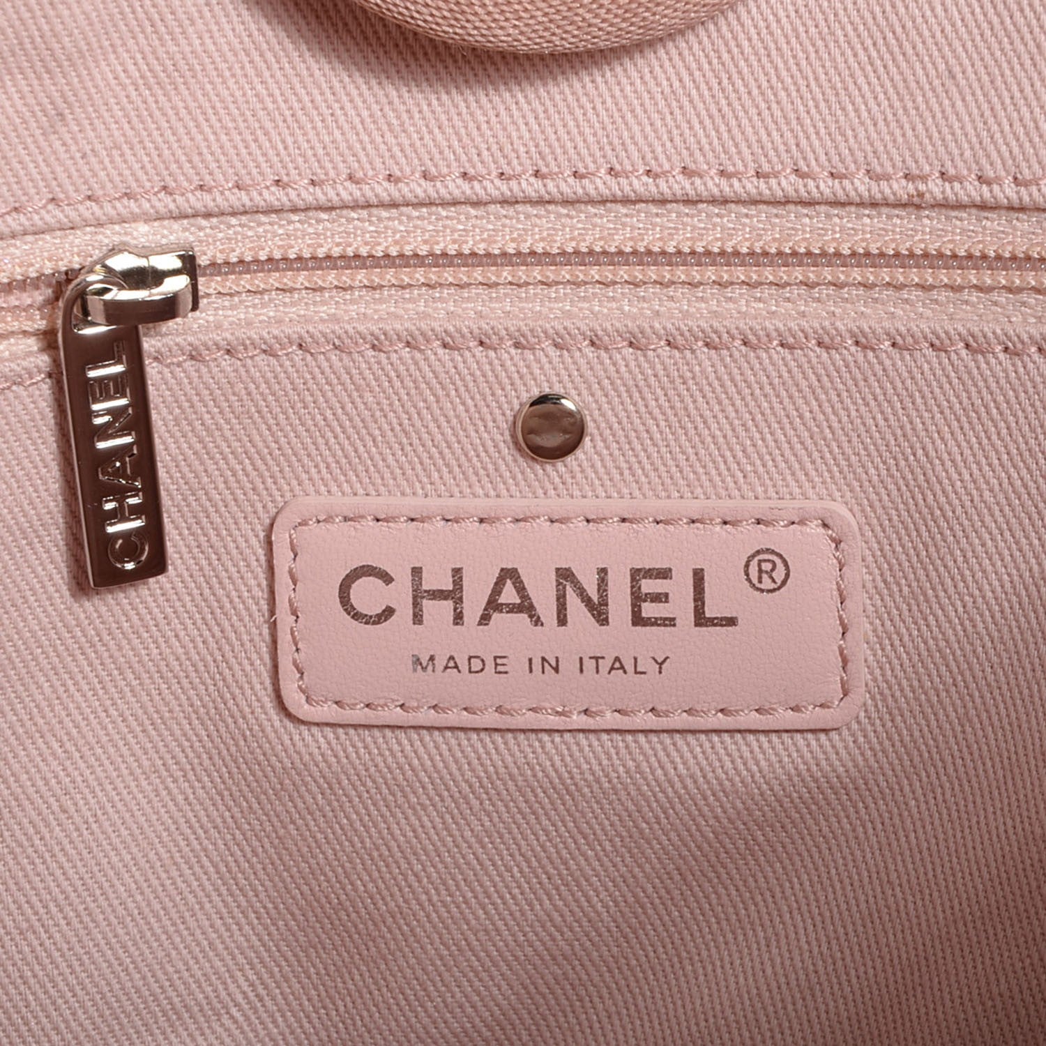 Chanel Canvas Small Deauville Tote Light Pink 6 of 7