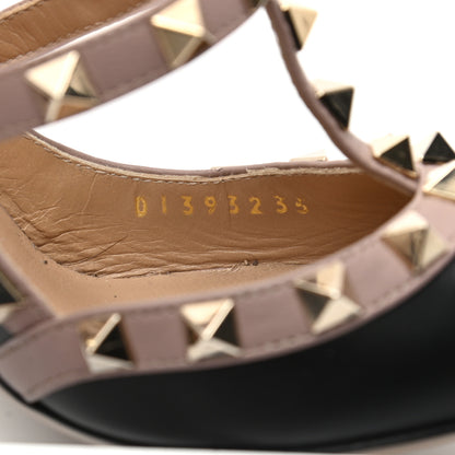 Valentino Garavani Nappa Rockstud Ankle Strap Pumps 35 Black Poudre 9 of 9