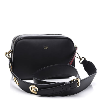 Fendi Vitello Century F is Fendi Bi-Color FF 1974 Embossed Camera Case Maya Black 2 of 11