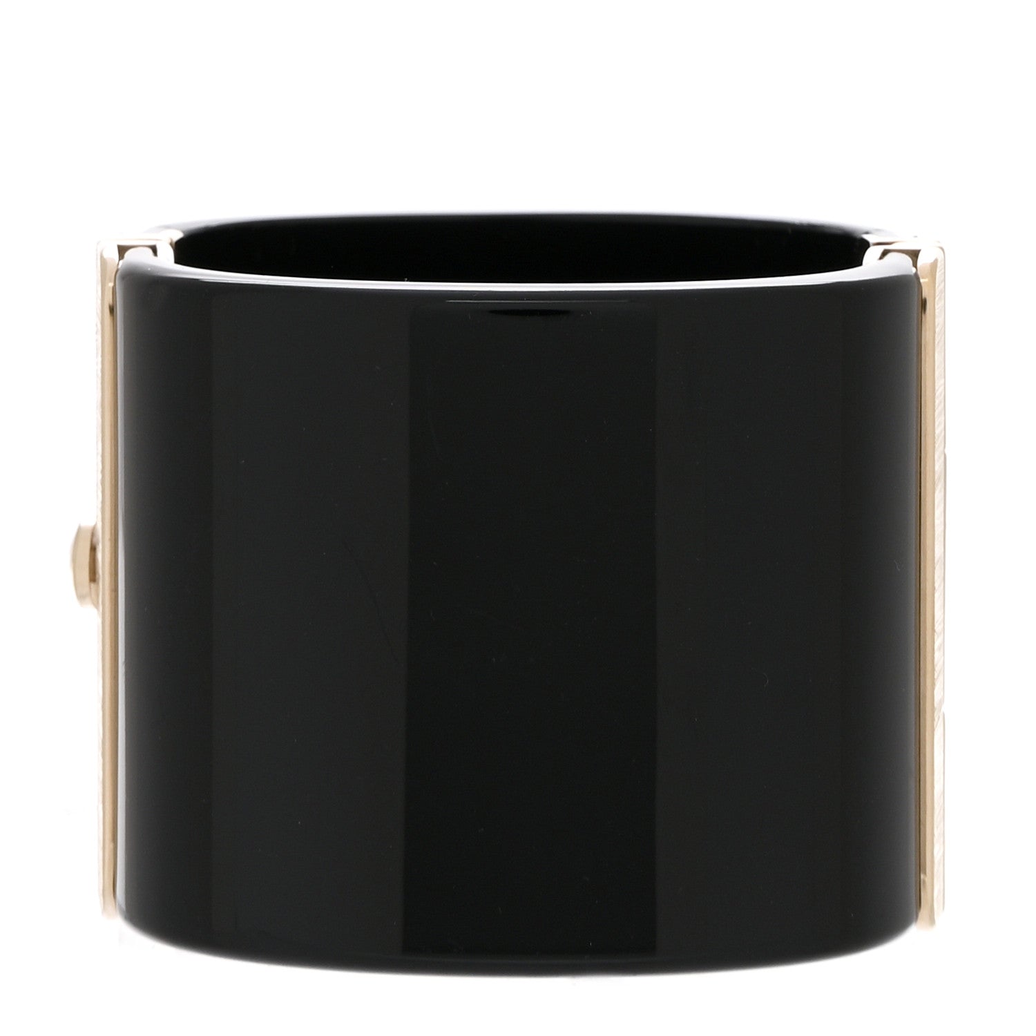 Chanel Resin Crystal Lambskin CC No 5 Cuff Black 3 of 4