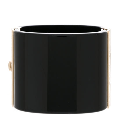 Chanel Resin Crystal Lambskin CC No 5 Cuff Black 3 of 4