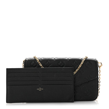 Louis Vuitton Empreinte Pochette Felicie Chain Wallet Black 3 of 13