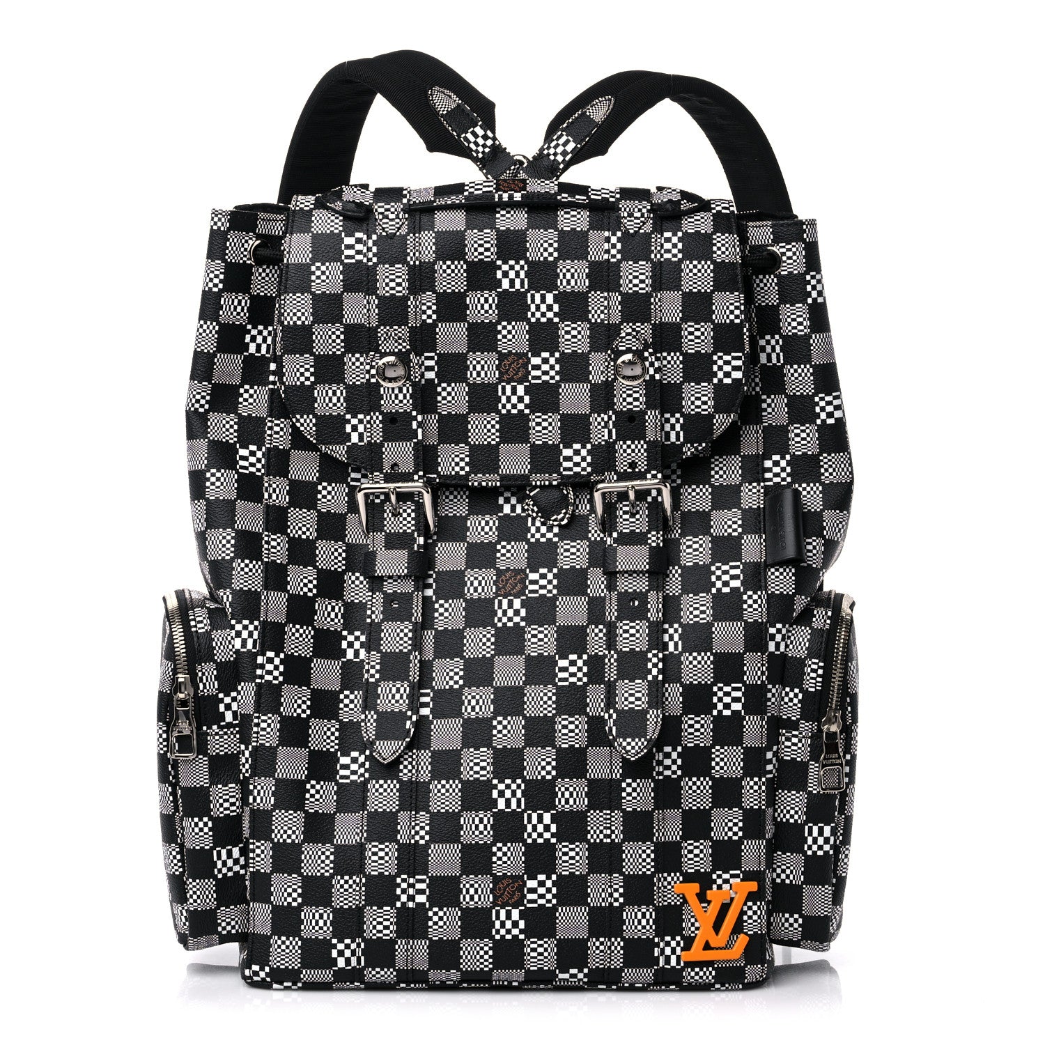 Louis Vuitton Damier Distorted Christopher Backpack Black White 1 of 8
