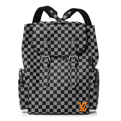 Louis Vuitton Damier Distorted Christopher Backpack Black White 1 of 8