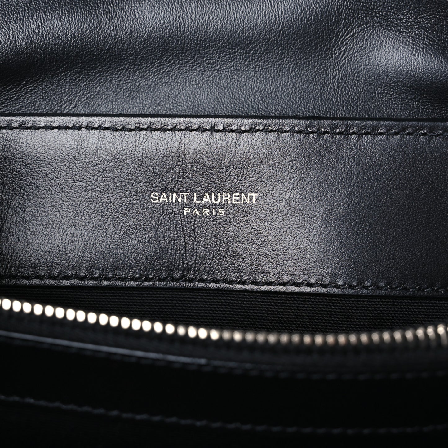 Calfskin Y Quilted Monogram Medium Loulou Chain Satchel Black