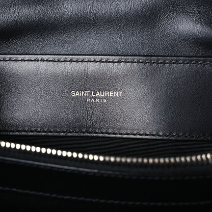 Saint Laurent Calfskin Y Quilted Monogram Medium Loulou Chain Satchel Black 6 of 11