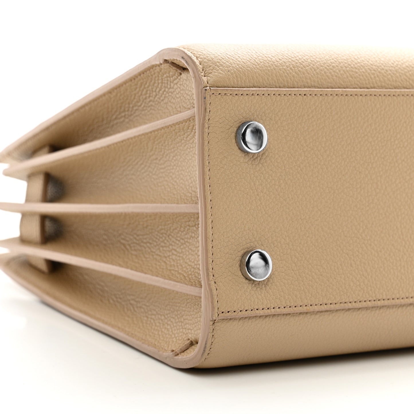 Grained Calfskin Baby Sac De Jour Dark Beige