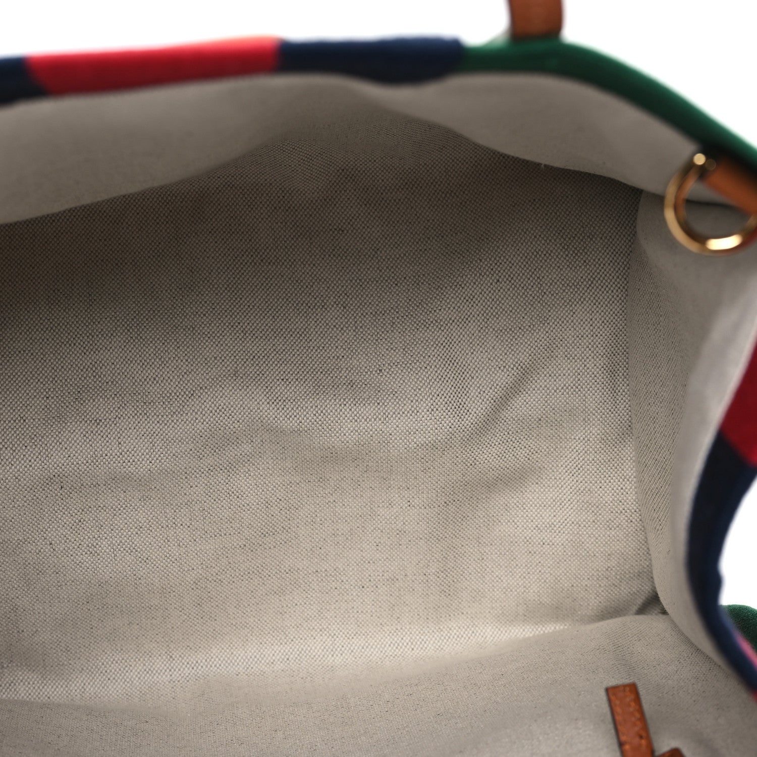 Gucci Canvas Calfskin Web Small Interlocking G Tote Bag Green Red 5 of 9