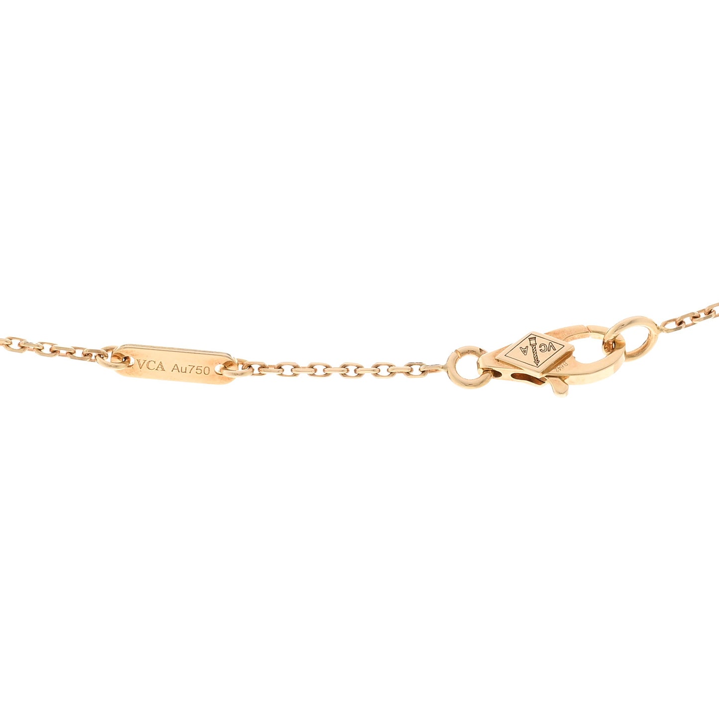 18K Yellow Gold Mother of Pearl Sweet Alhambra Pendant Necklace