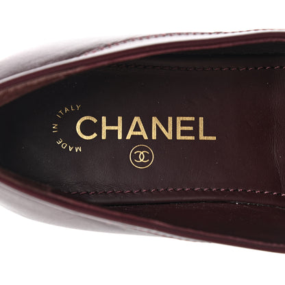 Chanel Calfskin CC Chain Mocassin Loafers 42 Burgundy 6 of 14